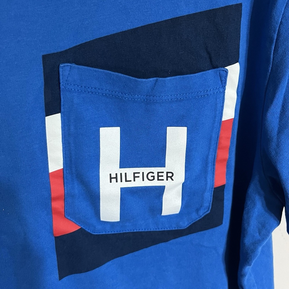 Tommy Hilfiger Blue Graphic T-shirt Short Sleeve Woman's Size Large - Picture 2 of 9